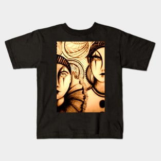 sepia sunglow pierrot ,Jacqueline Mcculloch ,House of Harlequin Kids T-Shirt